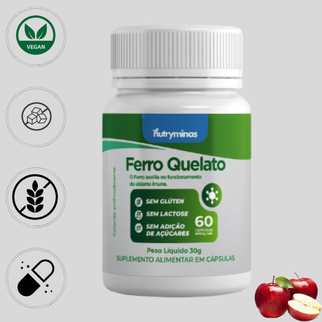 Ferro Quelato Nutryminas 60 Cápsulas