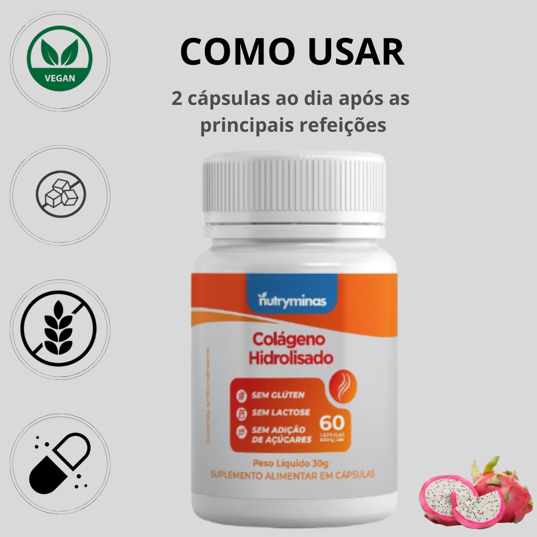 Colágeno Hidrolisado Nutryminas 60 Cápsulas