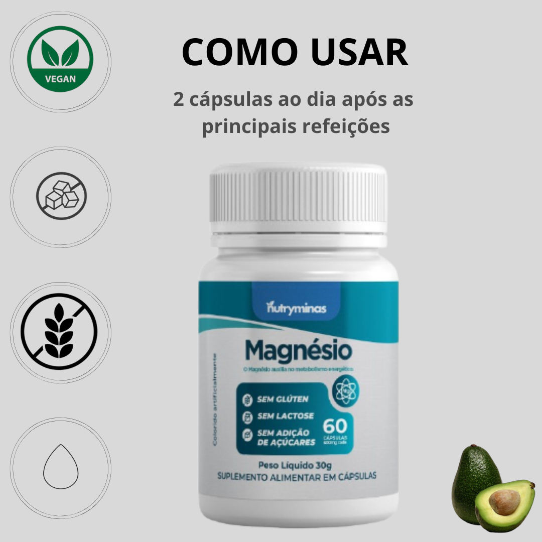 Magnésio Nutryminas 60 Cápsulas