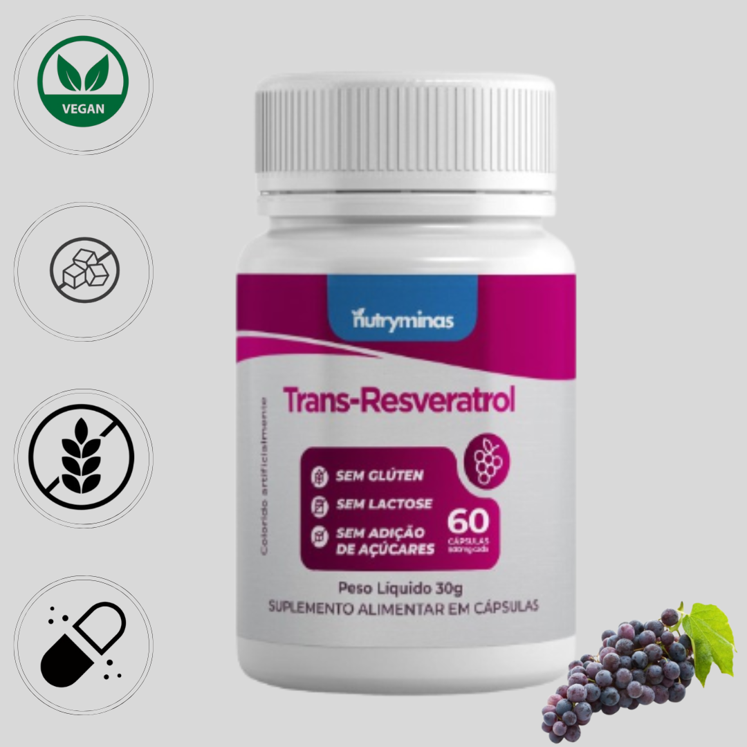 Trans Resveratrol Nutryminas 60 Cápsulas