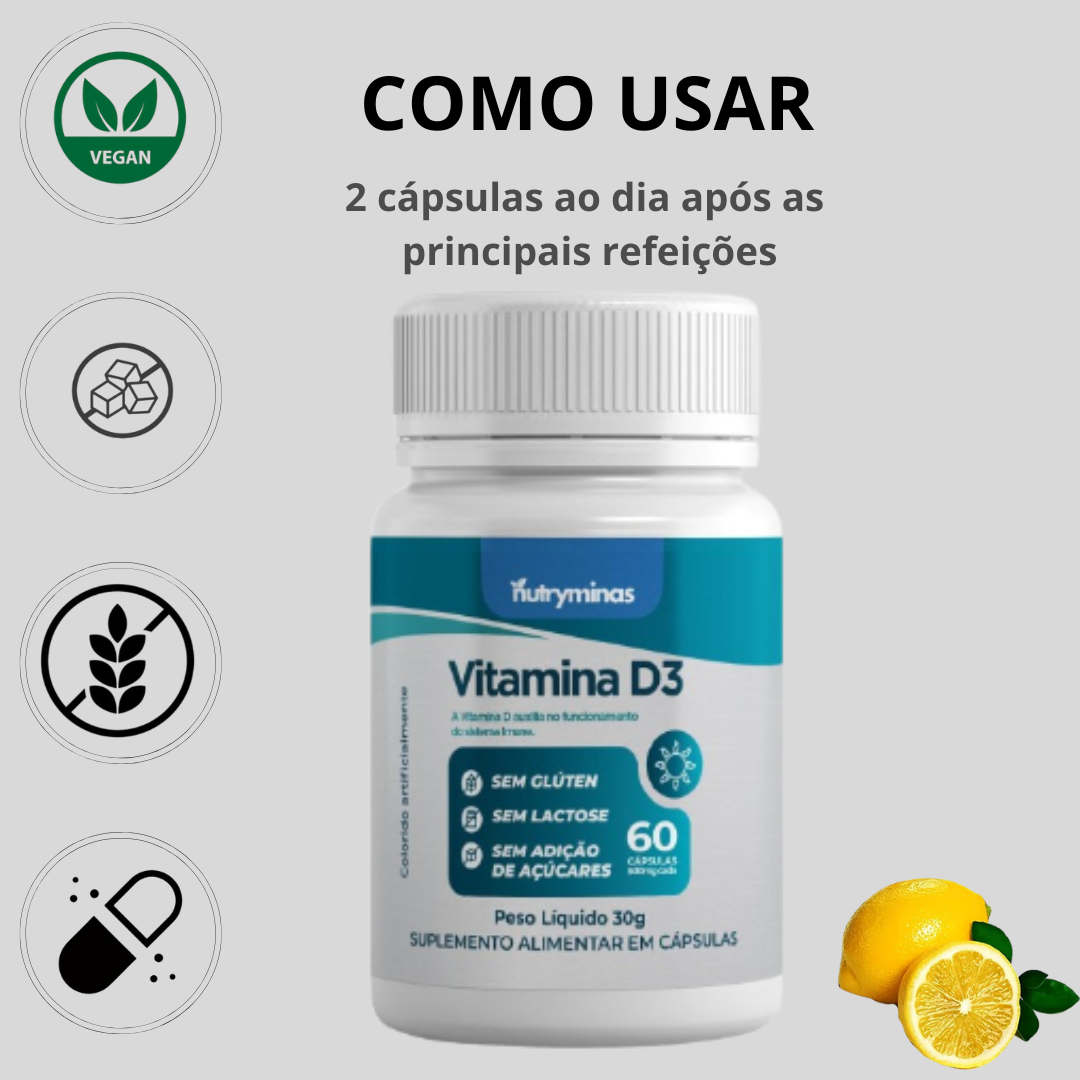 Vitamina D3 Nutryminas 60 Cápsulas