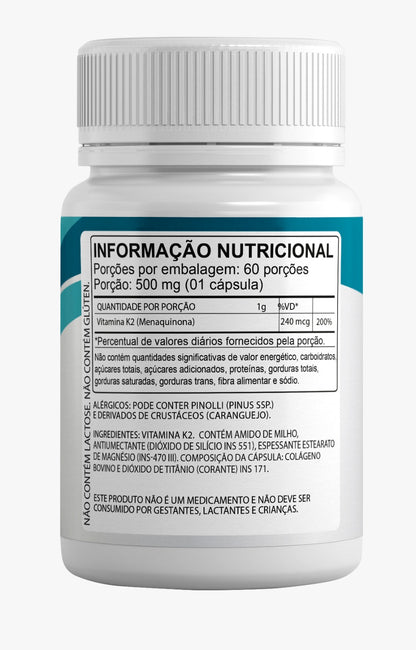 Vitamina K2 Nutryminas 60 Cápsulas