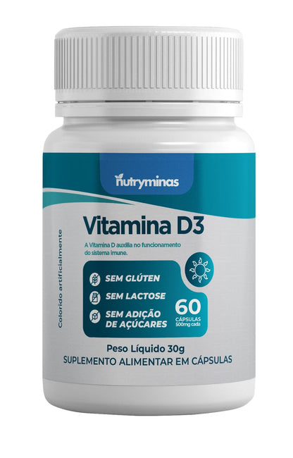 Vitamina D3 Nutryminas 60 Cápsulas